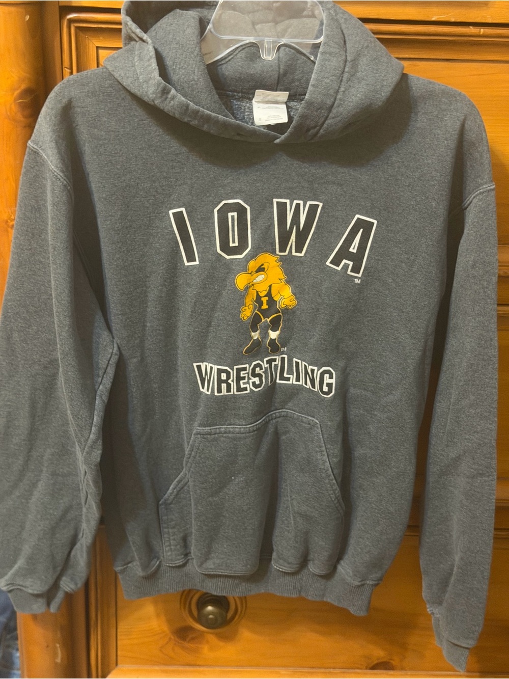 Iowa Wrestling Gray Pullover Hoodie